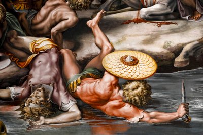 معركة جسر ميلفيان ، التفاصيل. 1517-1524 (جصية) بواسطة رافائيل