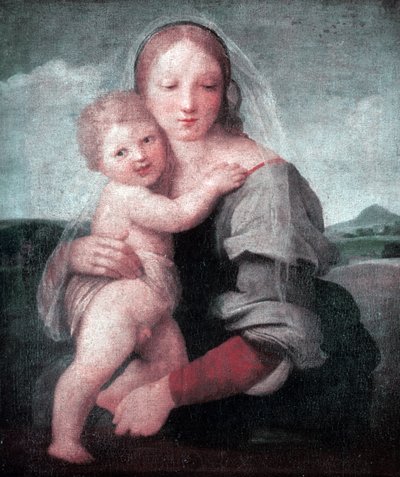 مادونا والطفل (مادونا البرج) 1509-1511 (زيت على قماش) بواسطة رافائيل