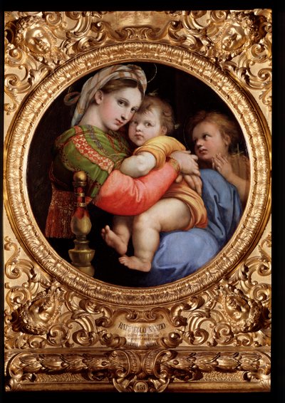 The Madonna of the Chair - oil on wood بواسطة رافائيل