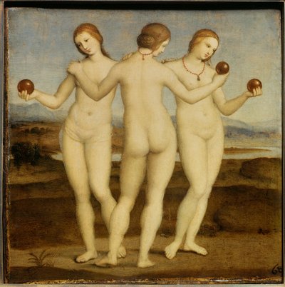 لوحة النعم الثلاثة لرافائيل سانزيو ديت رافائيل (1483-1520). 1504-1505. شانتيلي. متحف كوندي. بواسطة رافائيل
