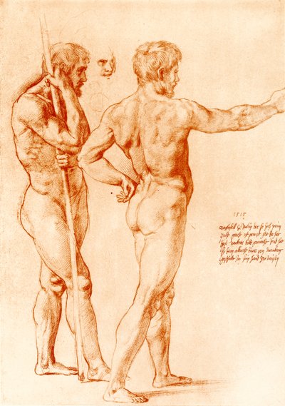 دراسة عارية لمحاربين بواسطة Raffaello Sanzio Raphael