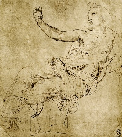 The Muse Euterpe بواسطة رافايللو سانزيو رافائيل