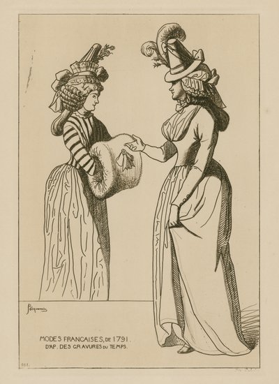 الموضات الفرنسية عام 1791 بواسطة رافائيل جاكيمين