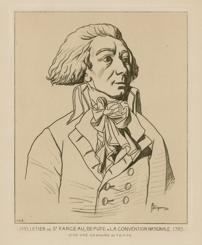 لويس ميشيل لو بيليتييه ، نائب المؤتمر الوطني ، 1793 بواسطة رافائيل جاكيمين