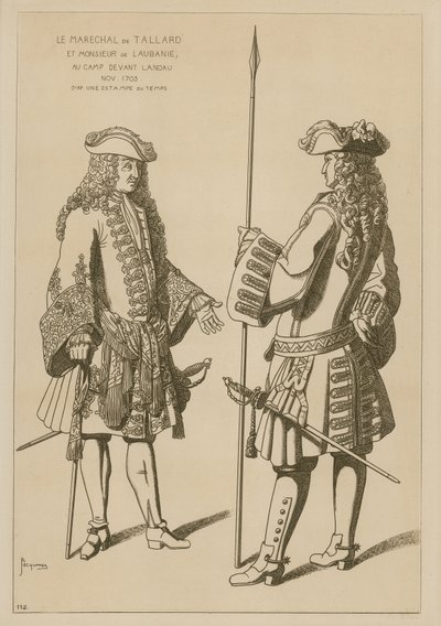 المارشال من تالارد والسيد لوبان في المخيم قبل معركة لانداو ، نوفمبر 1703 بواسطة رافائيل جاكيمين
