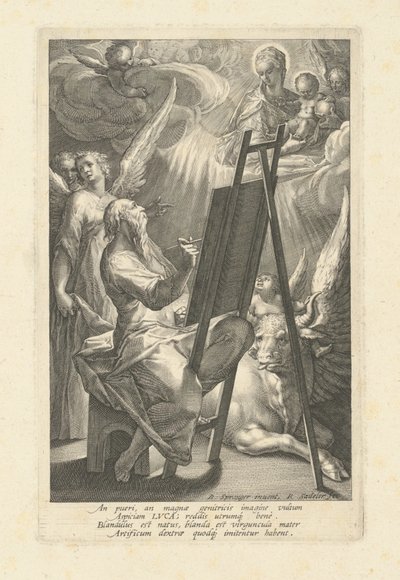 رسم القديس لوقا للعذراء ، 1580. بواسطة رفائيل سادلر