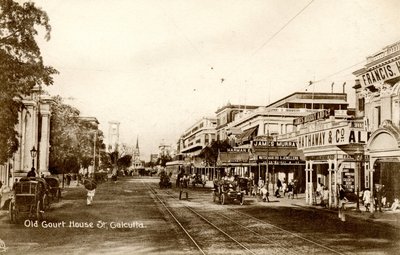 Old Court House St. كلكتا ، حوالي 1900-20 (صورة بني داكن) بواسطة رافائيل تاك وأولاده