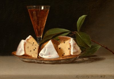 الحياة الساكنة مع كعكة الزبيب بواسطة Raphaelle Peale