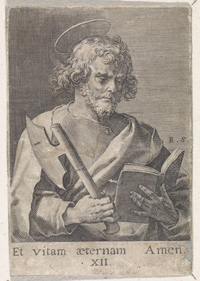 الرسول ماتياس المسيح ومريم والرسل الاثنا عشر (عنوان السلسلة) بواسطة Maerten de Vos (منسوب إلى)
