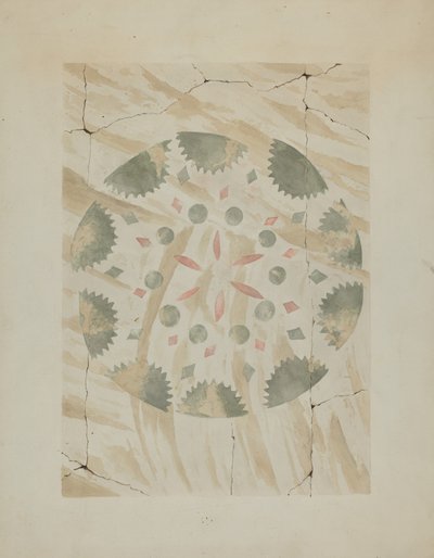 التفاصيل من Stencilled Wall ، ج. 1937. بواسطة راي هولدن
