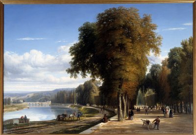 المشي إلى سانت كلاود بارك لوحة لريموند إسبرات (1809-1856) 1850 روان. Musee Joseph Dechelette - المشي في حديقة Saint Cloud. لوحة لريموند إسبرات (1809-1856) بواسطة ريمون إسبرات