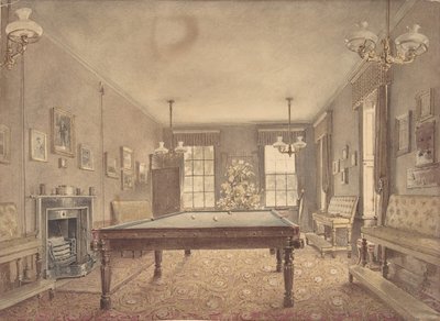 داخل غرفة البلياردو في لوبتون هاوس ، ديفونشاير ، صممه جورج ... ، 1838. بواسطة ريد تيرنر