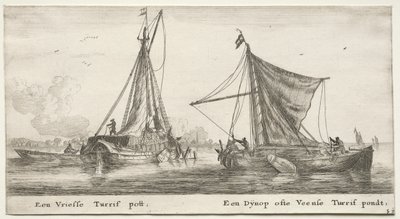 سفن أمستردام: A Frisian Peat Barge. Dÿnop ، بالقرب من Veensche Peat Pond. بواسطة رينير نومز