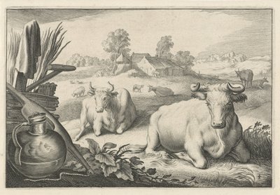 مرعى به بقرتان كاذبتان Diversa Animalia Quadrupedia (عنوان المسلسل) بواسطة يعقوب جيريتس كويب