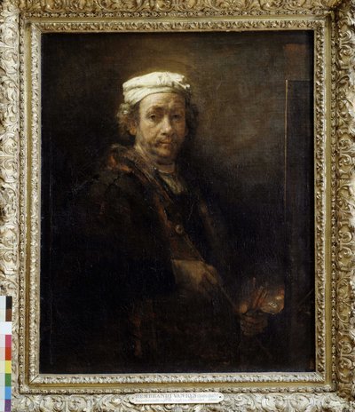 عمر رامبرانت أمام الحامل (1660). بواسطة رامبرانت فان راين