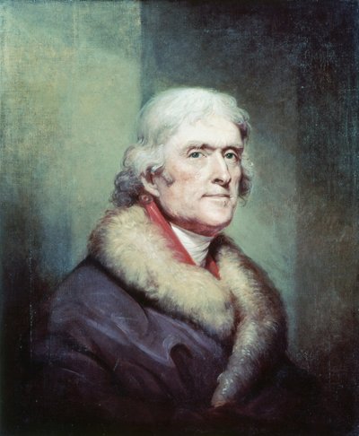صورة لتوماس جيفرسون (1743 - 1826) بواسطة رامبرانت (1778 - 1860). بواسطة رامبرانت بيل