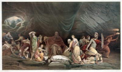 محكمة الموت ، حانة. 1859 (لون ليثو) بواسطة رامبرانت بيل