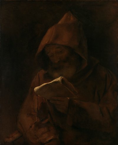 قراءة راهب ، 1661. بواسطة رامبرانت فان راين