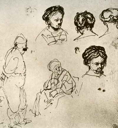 صفحة اسكتشات 1913. بواسطة رامبرانت فان راين