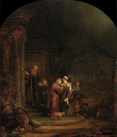 لقاء ماريا واليزابيث. 1640 بواسطة رامبرانت فان راين