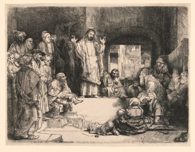 الكرازة بالمسيح ("القبر الصغير") بواسطة رامبرانت فان راين