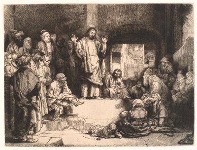 الكرازة بالمسيح ("القبر الصغير") بواسطة رامبرانت فان راين