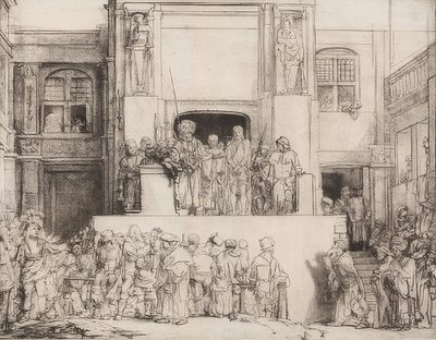 قدم المسيح للشعب. 1655 بواسطة رامبرانت فان راين