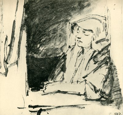 فتاة نائمة في نافذة ، c1655 ، 1943. بواسطة رامبرانت فان راين