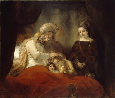 يعقوب نعمة افرايم ومنسى ، 1656 بواسطة رامبرانت فان راين