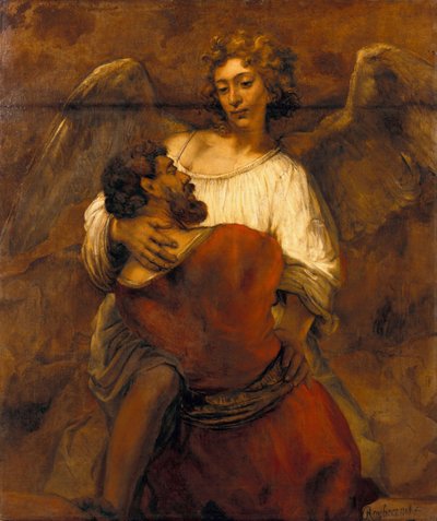مصارعة يعقوب مع الملاك ، ص 1659 بواسطة رامبرانت فان راين