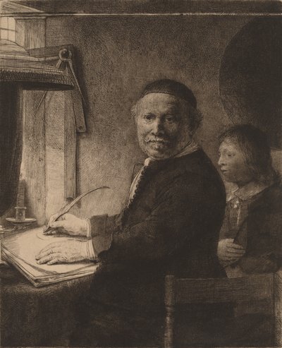 Lieven Willemsz van Coppenol: The Smaller Plate ، ج. 1658. بواسطة رامبرانت فان راين