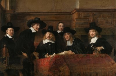 صورة لرؤساء النقابة في أمستردام. 1662 بواسطة رامبرانت فان راين