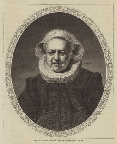 صورة لامرأة عجوز ، في المعرض الوطني بواسطة Rembrandt van Rijn