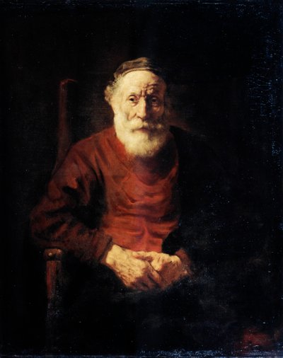 صورة لرجل عجوز باللون الأحمر ، 1652-1654. بواسطة رامبرانت فان راين