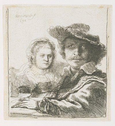 رامبرانت وزوجته ساسكيا ، 1636 بواسطة رامبرانت فان راين