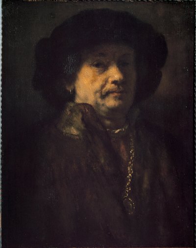 Self-portrait with earring and gold chain (Painting بواسطة رامبرانت فان راين