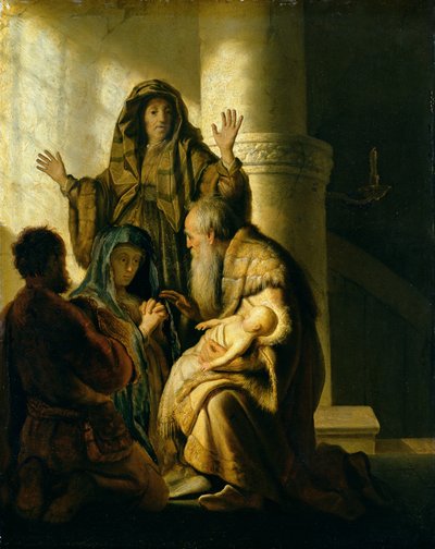 سمعان وهانا في الهيكل ، 1627 ج بواسطة رامبرانت فان راين
