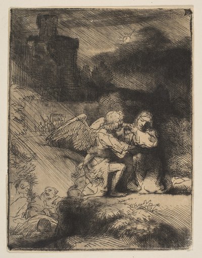 عذاب في الحديقة ، كاليفورنيا. 1652. بواسطة رامبرانت فان راين