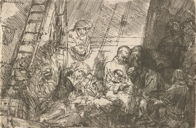 الختان في الاسطبل 1654. بواسطة رامبرانت فان راين