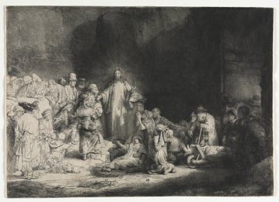 طباعة مائة غيلدر ، ج. 1649. بواسطة رامبرانت فان راين