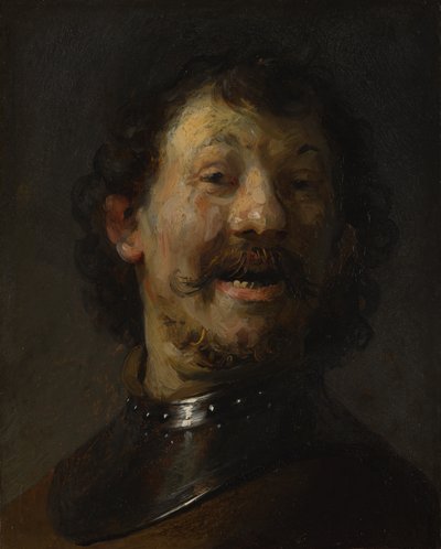 الرجل الضحك ، c.1629-1630 (زيت على النحاس على اللوحة) بواسطة رامبرانت فان راين