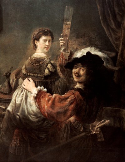 الابن الضال في حانة رامبرانت وساسكيا ، c1635. بواسطة رامبرانت فان راين