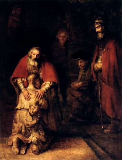 عودة الابن الضال ، c1668 بواسطة رامبرانت فان راين