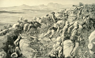 "الإغاثة من Ladysmith - آخر الاندفاع في Hlangwane Hill" ، 1900. بواسطة رينيه بول