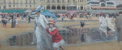 شاطئ كابورج ، ج. 1910. بواسطة رينيه فرانسوا كزافييه برينيت