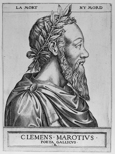 صورة لكليمان دي ماريه تسمى ماروت (1496-1544) ، الشاعر الفرنسي - كليمان ماروتيوس بويتا غاليكوس نقش بقلم رينيه بويفين 1576 - بواسطة رينيه بويفين