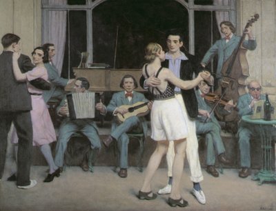 بار الكازينو في كابورغ ، حوالي عام 1930 (زيت على قماش) بواسطة رينيه فرانسوا كزافييه برينيت
