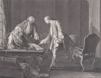 الابن الضال يطالب بميراثه ، كاليفورنيا. 1751. بواسطة رينيه جيلارد