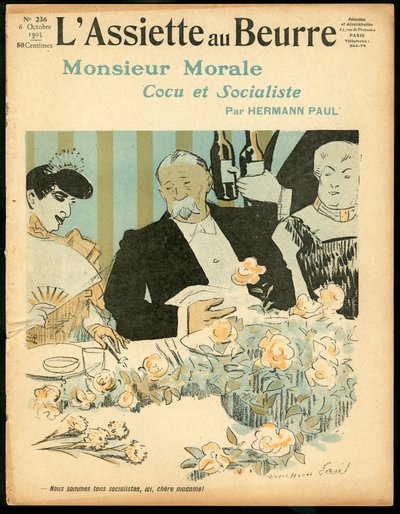 غلاف "" The Butter Plate "، رقم 236 ، Satirique en Colours بواسطة رينيه جورج هيرمان بول
