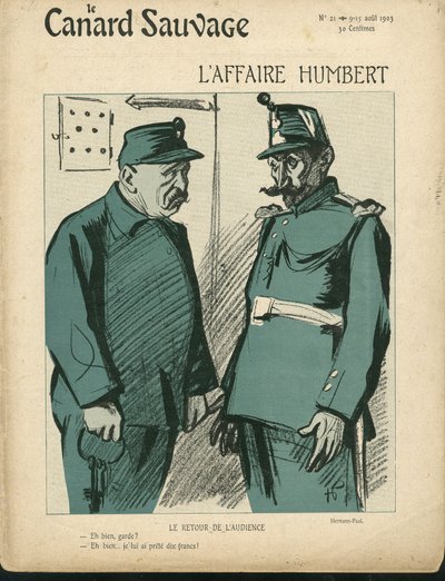 رسم توضيحي لهيرمان بول (1864-1940) لغلاف Le Canard Sauvage ، رقم 21 بواسطة رينيه جورج هيرمان بول